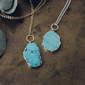 Wild Abandon by Glee Ocean Rain Neck - Turq. - Gold