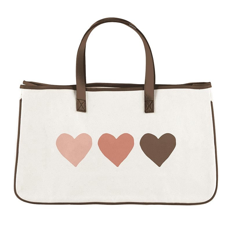Mother's Day Collection - Hearts Canvas Tote