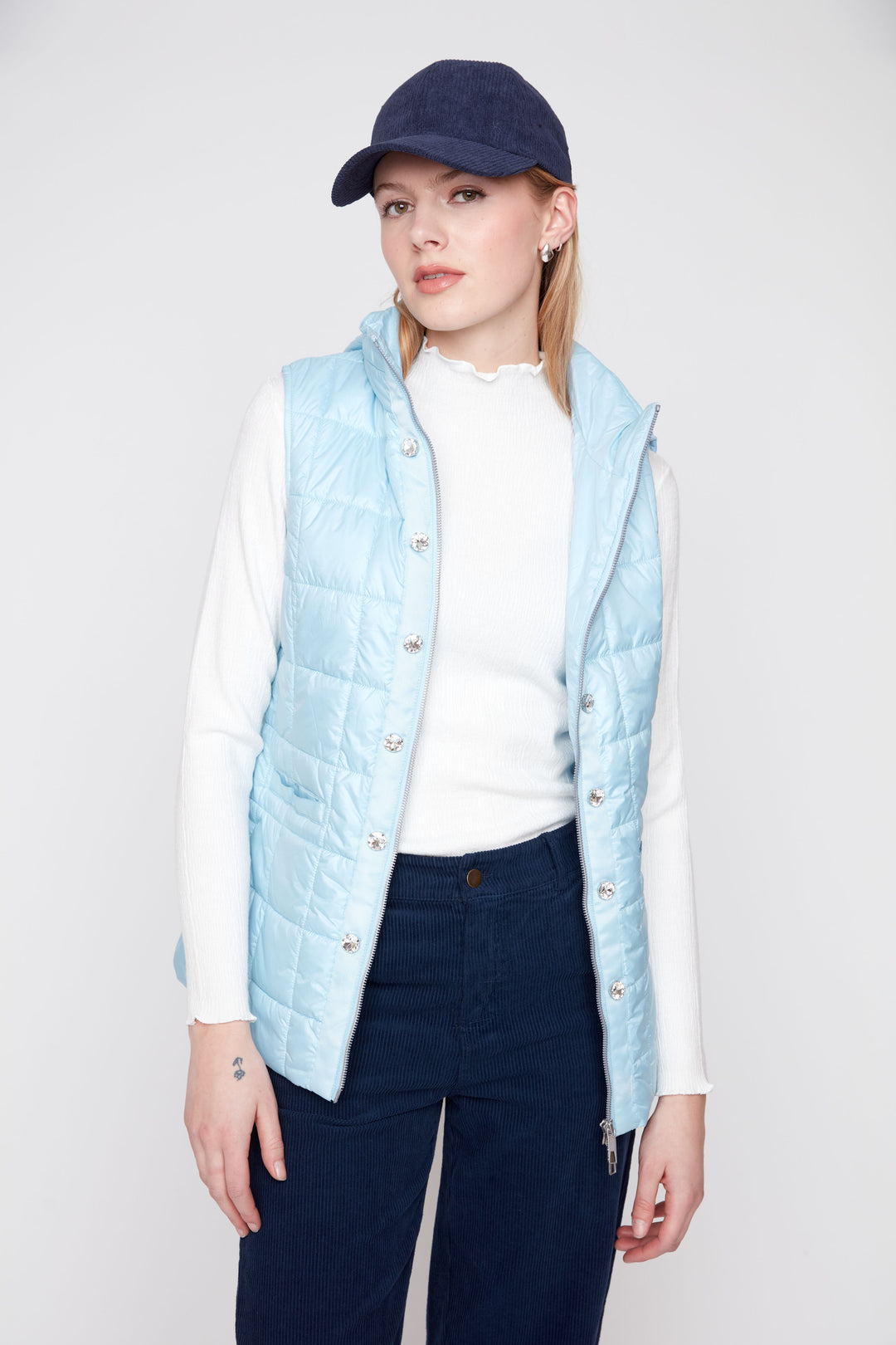 Renuar Quilted Vest R3907L-E3034-80873 Mist