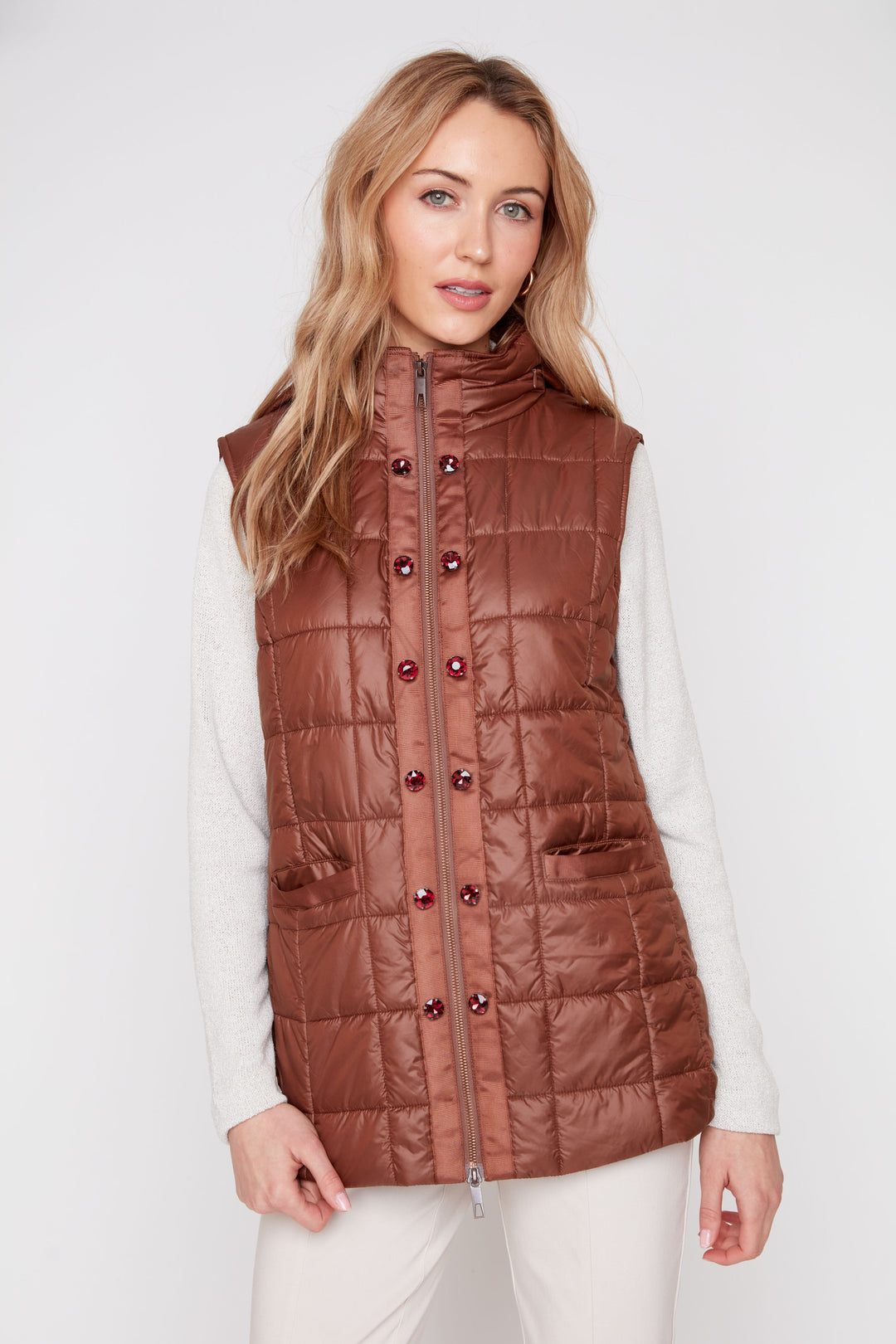 Renuar Quilted Vest R3907L-E3034-808 TIRAMI Tiramisu