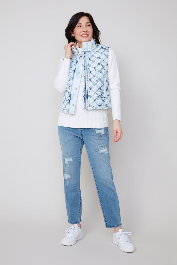 Renuar Quilted Vest R3908L-E3035-8 Snow Wash