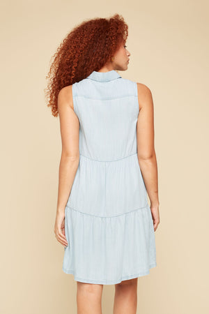 Renuar Woven Tank Dress R4334-E2143-8 Chambray