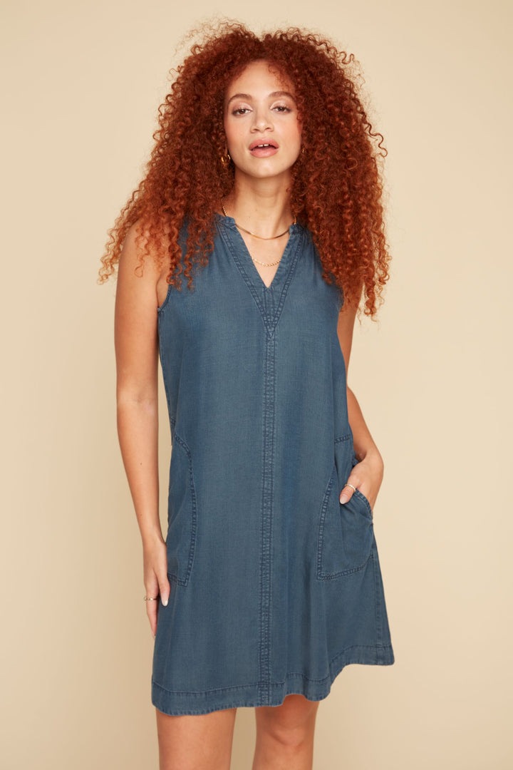 Renuar Woven Tank Dress R4336-E3019-80734 Ink