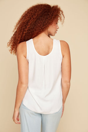 Renuar Sleeveless Woven Tank Top R5157-R2142-5526 White