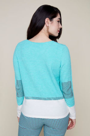 Renuar Knit Sweater R6898-4481-PEACOM Peacock Combination