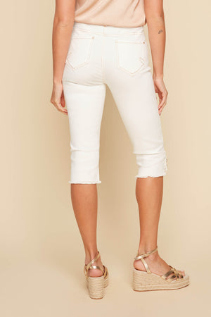 Renuar 5-Pocket Woven Denim Capri R8115D-E2150-5526 White