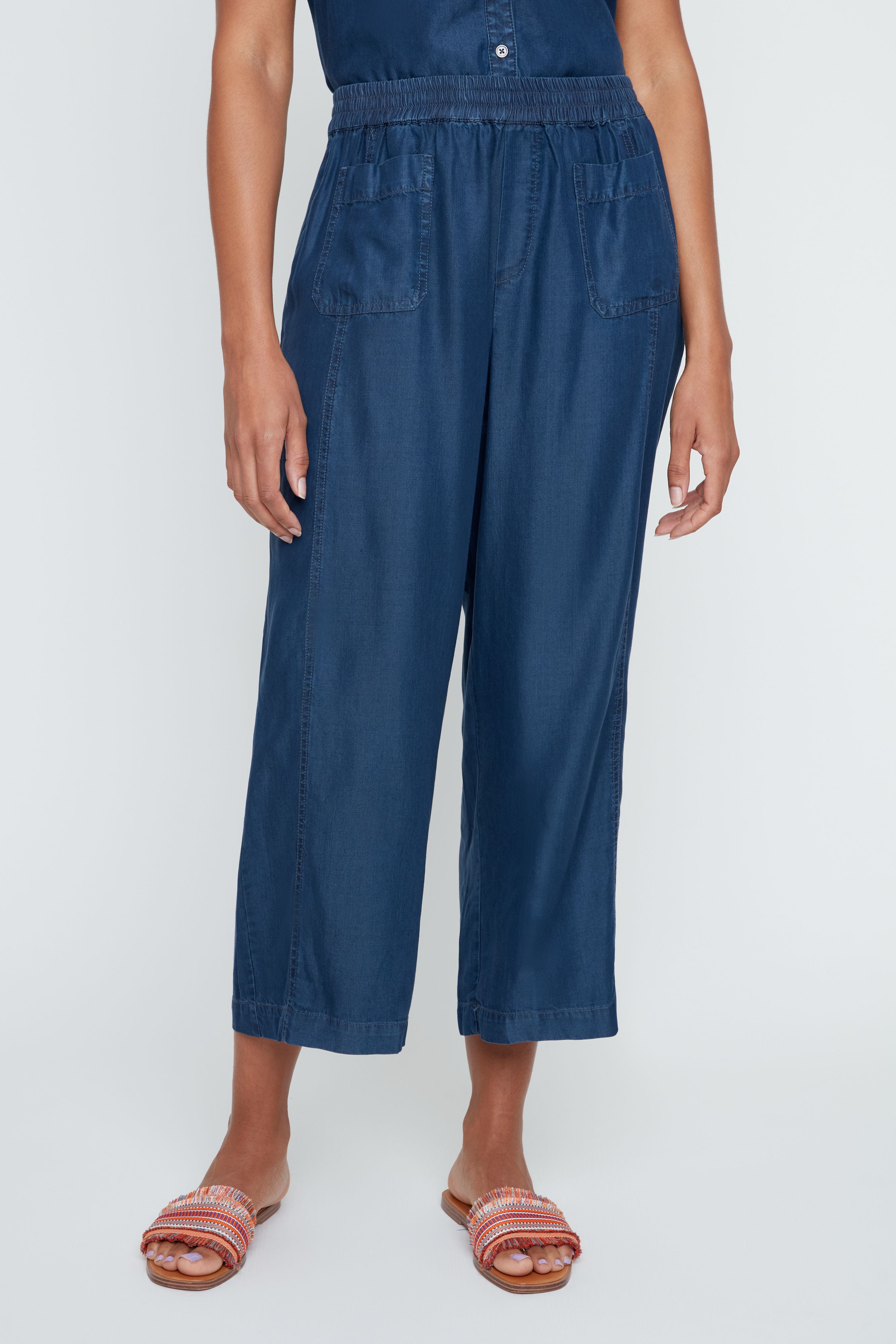 Pant R Us Renuar Woven Gaucho Pant R8129-E3087-80734 Ink – Johnson's Fashion and ...