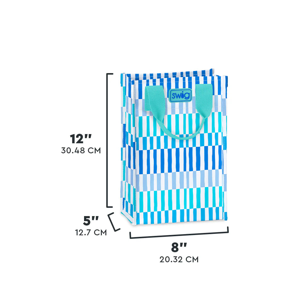 SWIG Reusable Gift Bag (Tall) - S502-GBTL-TG - Glacier Stripe