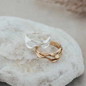Glee Jewelry Ripple Ring - Silver