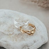 Glee Ripple Ring - Silver
