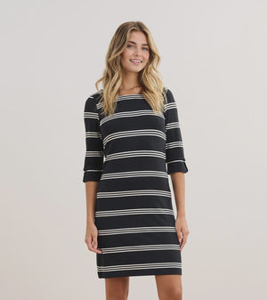 Hatley Lucy Dress S25CVL1275 - Caviar Stripes