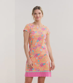 Hatley Nellie Dress - Distressed Floral S25DFL179A - Peach Echo