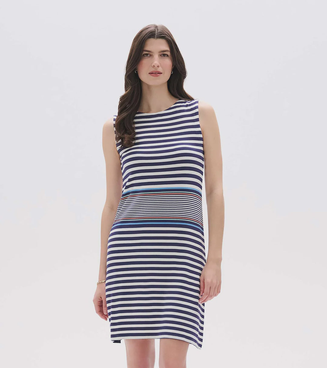 Hatley Sofia Dress - Rainfall Stripes S26PSL1803 - Patriot Blue