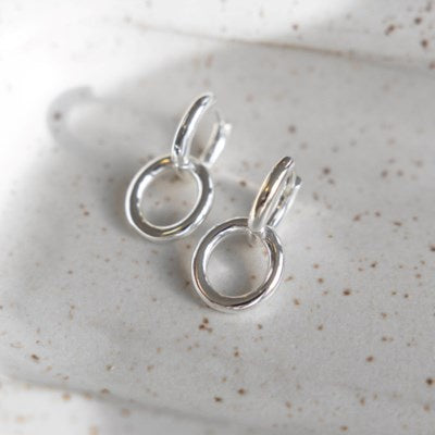 Glee Jewellery Tandem Hoop Earring - Silver
