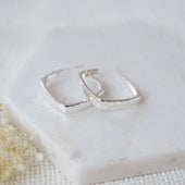 Glee Tetra Hoop Earrings - Silver
