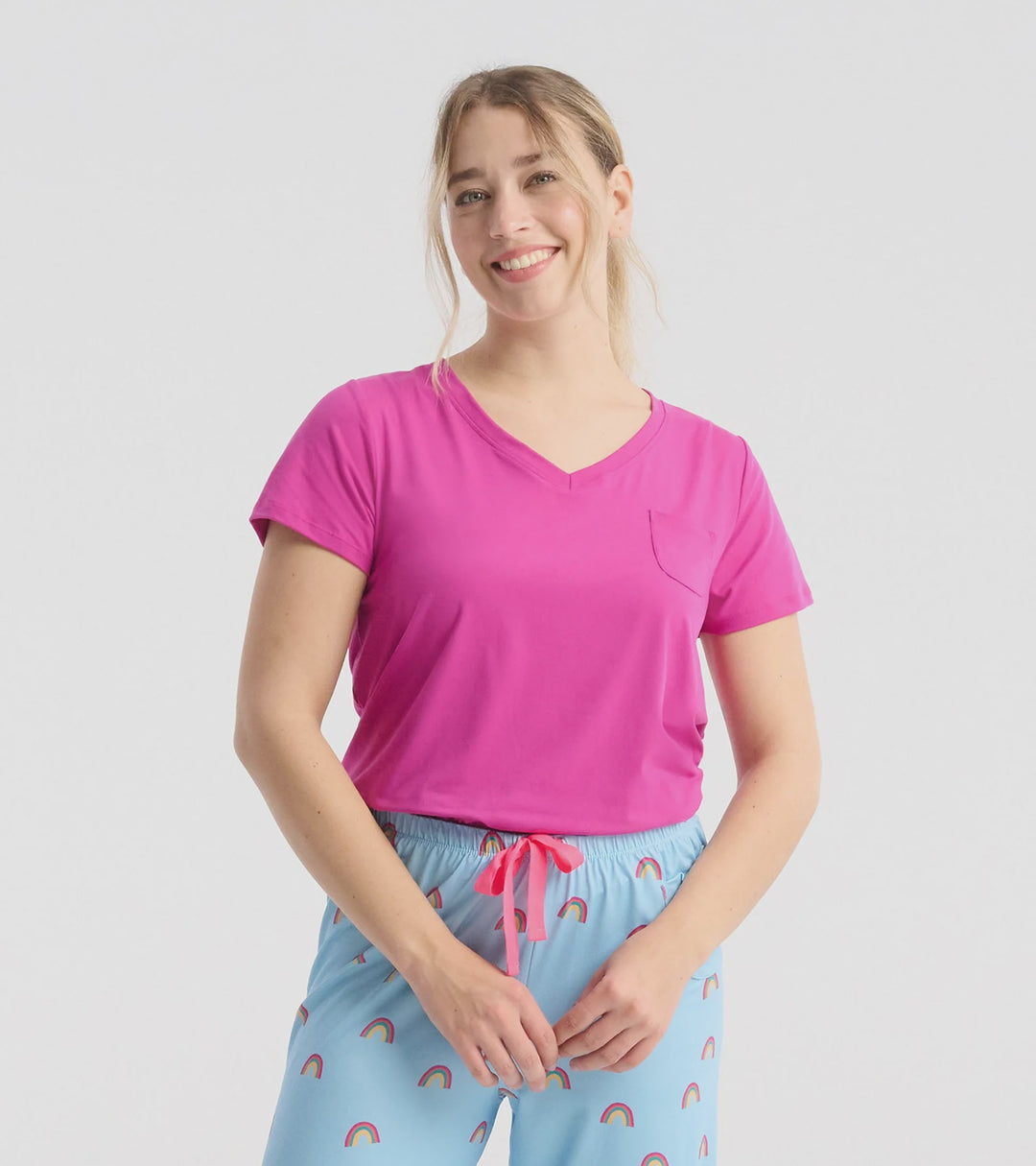 Hatley/Capelton Road Short Sleeve Lounge Shirt in a Bag - Y00RVL1742 - Rose Violet