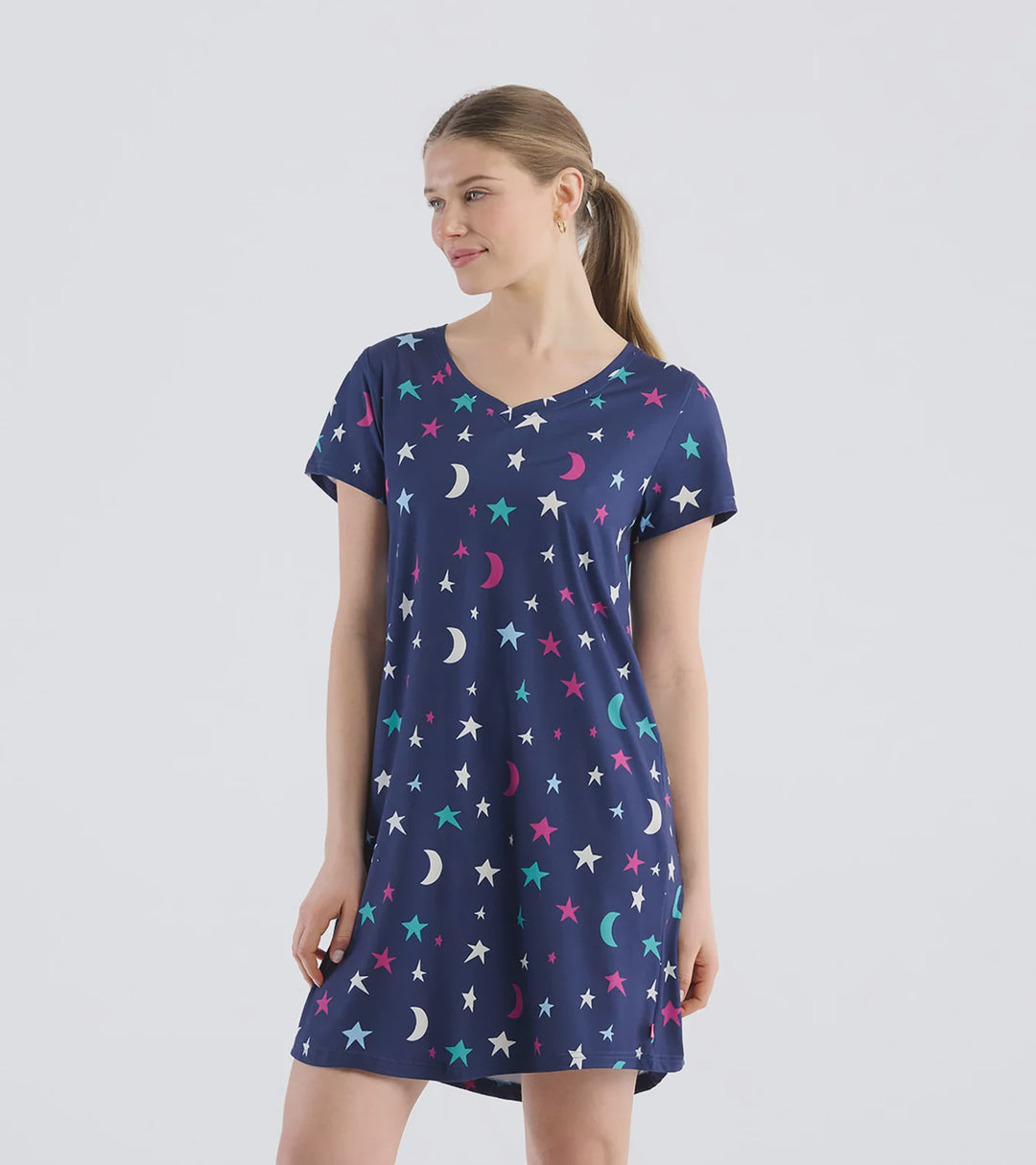 Hatley "Starry Night" Short Sleeve Night Shirt in a Bag Y00SNL1820 - Patriot Blue