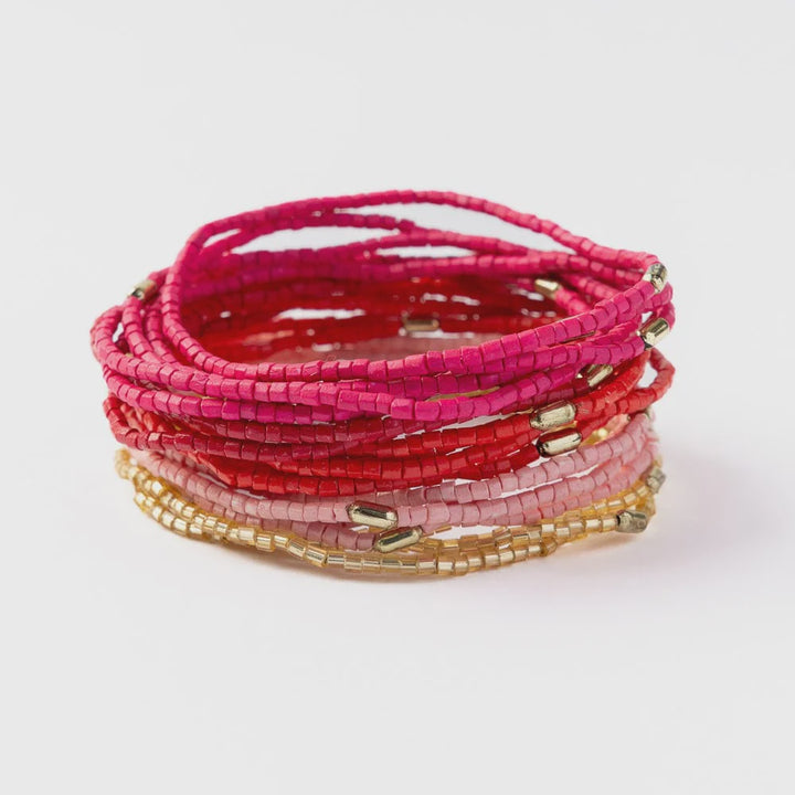 Ink + Alloy Chelsea 18-Strand Bracelet - Pink
