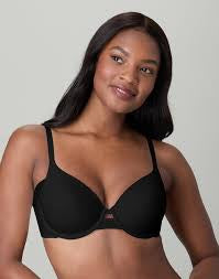 Bali Underwire "Eco Pure" Underwire Bra w/ Smoothing + Cooling Lace E1551-Black