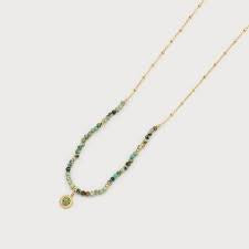 Caracol Necklace - Green Pendant