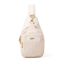 Baggallini Central Park Sling Bag CEP754 - Coconut Twill