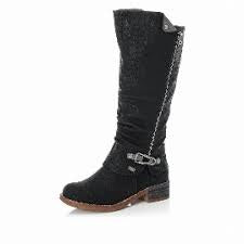 Womens Rieker High Winter Boot 94652-00 Black