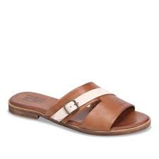 Miz Mooz Latreece Slip-On Sandal - IB24235 - Brandy/Cream Combo