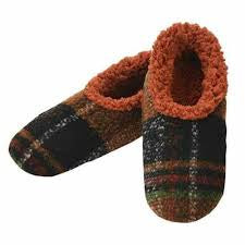 Mens Snoozies "Plaids of Bold" Slippers - Rust