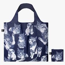 Loqi Tote Bag - Red Poppy Bee - Cats Recycled