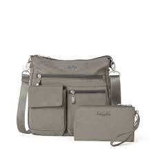Baggallini Modern Everywhere Slim Crossbody ETB716 - Sterling Shimmer