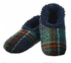 Mens Snoozies "Plaids of Bold" Slippers - Navy