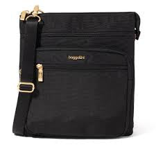 Baggallini Out and About Crossbody GOM920 - Black w/ Gold Hardware