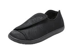 Womens Foamtreads "Nurse 2" Slipper - Black Satin