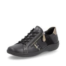 Womens Rieker Sneaker w/ Side Zip D1E00-03 Black