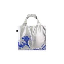 Loqi Tote Bag - Katsushika Hokusai - The Great Wave Silver