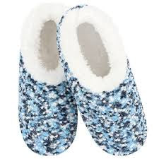 Womens "Popcorn Plush" Boucle Snoozies - Blue