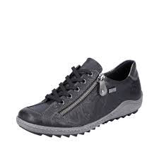 Womens Remonte Sneaker R1402-06 Black Embossed