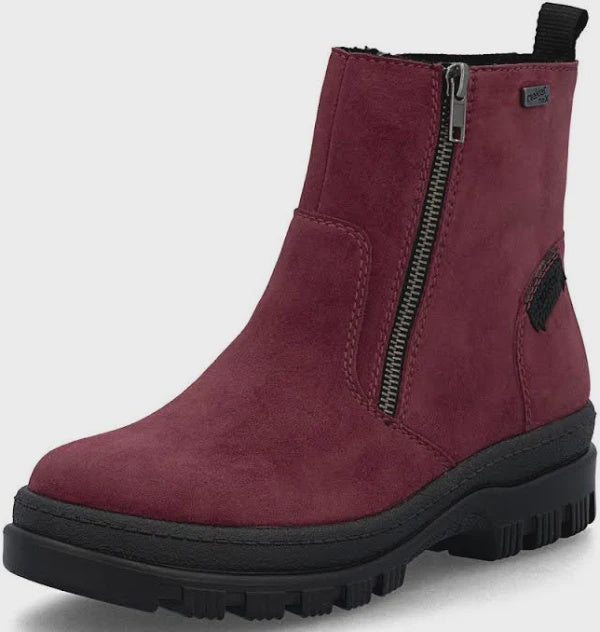 Rieker Mid-Height Suade Boot X8251-35 Red