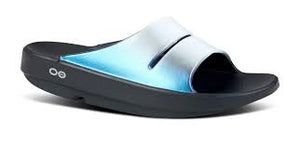 Womens Oofos OOahh Luxe Slide Sandal 1101-FROST