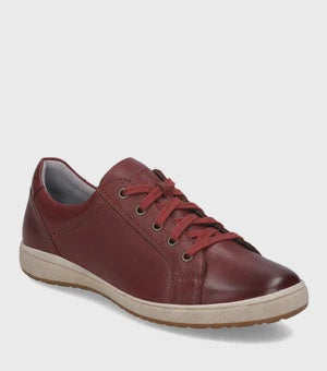 Josef Seibel "Cynthia 04" Leather Sneaker - Bordeaux