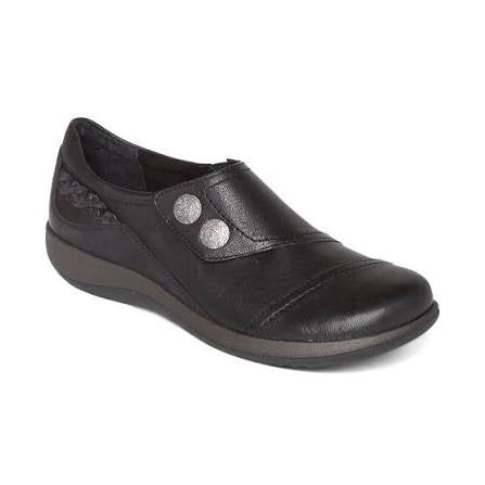 Aetrex Karina Monk Strap Slip-On Shoe - DM500-Black