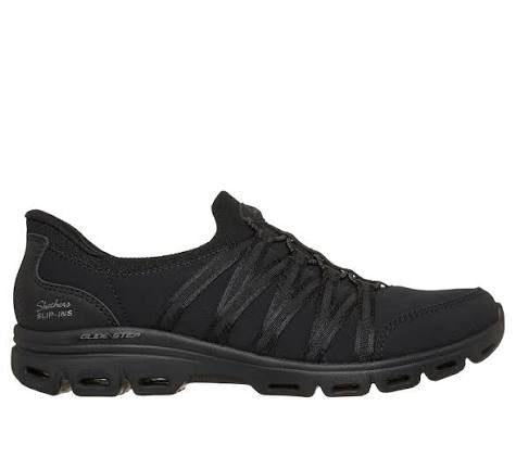 Skechers Slip-Ins "Glide Step-Comfort Steady" - Wide Width 159547W-BBK Black