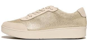 Fit Flop Rally Glitz Canvas Sneaker HS2-675 Platino Gold
