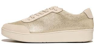 Fit Flop Rally Glitz Canvas Sneaker HS2-675 Platino Gold