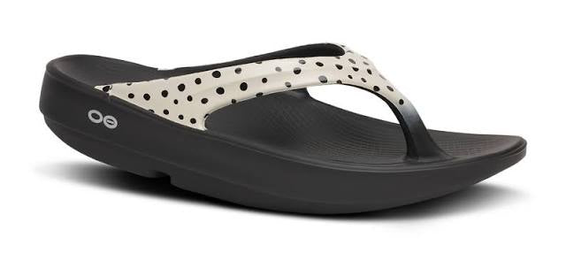 Womens Oofos Oolala Thong Sandal 1403-PBL - Limited Edition Pebble