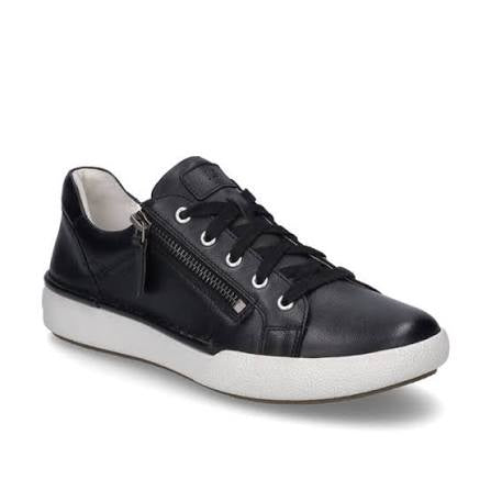 Josef Seibel "Claire 03" Leather Sneaker - Black