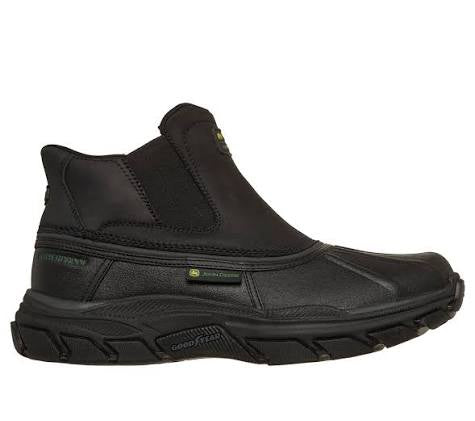 Mens Skechers "Slip Ins" John Deere Waterproof Boot 256133-BBK Black