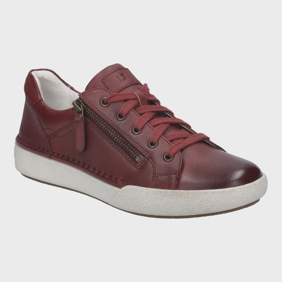 Josef Seibel "Claire 13" Leather Sneaker 69913-447-410 Bordeaux