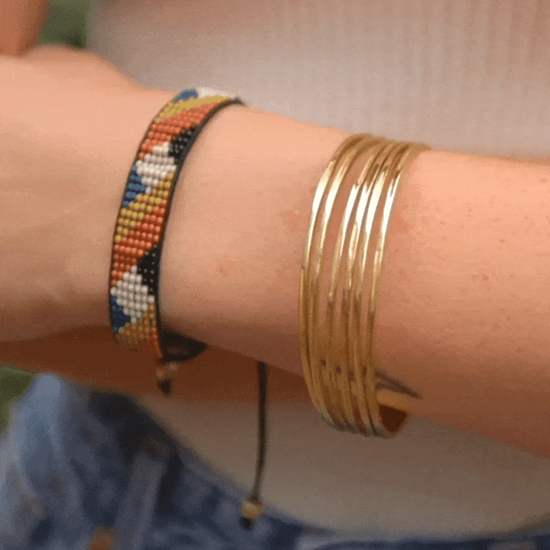 Ink + Alloy Katherine Bangles (6) - Brass