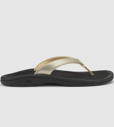 Womens Olukai Ohana Lahi Sandal 20583-GL40 Gold/Black